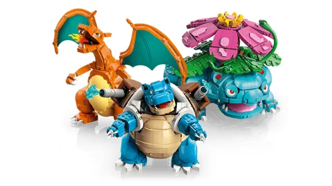 Pokémon Florizarre, Dracaufeu et Tortank — visuel LEGO 3